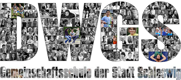 Schriftzug DWGS gestaltet aus einzelnen Fotos