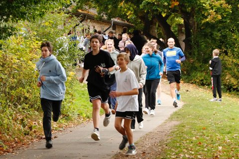 Abbildung von Läuferinnen und Läufer beim Lauftag