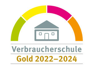 LOGO der Verbraucherschulen in Gold 2022-2024